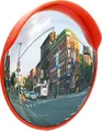 Wiltec Verkehrsspiegel 80 cm konvex mit Schutzhaube, runder Sicherheitsspiegel mit 160-160° Sichtfeld, Konvexspiegel aus Polycarbonat, Überwachungsspiegel für Ausfahrten inkl. Montagematerial