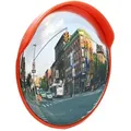 Wiltec Verkehrsspiegel 80 Cm Konvex Mit Schutzhaube, Runder Sicherheitsspiegel Mit 130-160° Sichtfeld, Konvexspiegel Aus Polycarbonat, Überwachungsspiegel Für Ausfahrten Inkl. Montagematerial