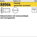 Hülsenmuttern Messing Gal Ni Liko M 4 X 20 Ms Ni S 200 Stk