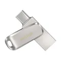Sandisk SanDisk Ultra Dual Drive Luxe USB-Stick 128 GB USB Type-A / USB Type-C 3.2 Gen 1 (3.1 Gen 1) Edelstahl (SDDDC4-128G-G46)