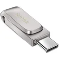 SanDisk USB-Speicher, 128 GB SanDisk USB 3.1 Gen1-A/Type-C Dual Drive, Dual-Laufwerk mit Zwei Anschlüssen, drehbarer Typ