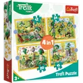 Puzzle 12, 15, 20, 24 elementów. Rodzina Treflików. Wspólne zabawy Treflików