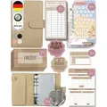 BeginnerBudget Ringbuchmappe Budget Planner Starter-Set Sparbuch zum Geld Sparen + Spar-Challenges beige|gelb