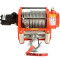 Winchmax 20000 lb / 9072 kg Original Orange Hydraulische Winde. 25m x 14mm Stahlseil. 1/2 Zoll Gabelkopfhaken.