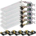 AZ-Delivery Bausätze & Kits MB 102 Breadboard Kit - 830 Breadboard, Netzteil Adapter 3,3V 5V, 65Stk Steckbrücken, 5x Kit