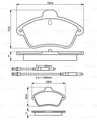 BOSCH 0986460957 Bremsbelagsatz. Scheibenbremse