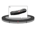 BERG Ersatzteil Schutzrand 430 cm rund grau - Favorit InGround für Trampolin