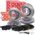 FEBI BREMSSCHEIBEN+BELÄGE VORNE+HINTEN FÜR AUDI A3 SKODA SUPERB 3 VW PASSAT B8