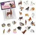 24 Tattoos * Pferde * als Mitgebsel und Spiel für Kinder | 47320 | Tapirella Pony Fohlen Sticker Tattoo Kindertattoo Kindergeburtstag Geburtstag