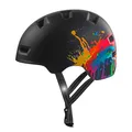 Crazy Safety Rampage Black Splash Fahrradhelm für Fahrräder, Skateboards, Inliner und BMX-Bikes | Fahrradhelm für Männer, Frauen und Kinder | M (54-57cm) Verstellbarer Skater- & Fahrradhelm