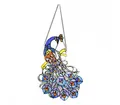 Clayre & Eef Dekofigur Clayre & Eef Tiffany Fensterbild Pfau Blau 34x50cm (70cm aufgehangen)