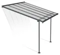 Canopia by Palram Terrassenüberdachung Alu Sierra 3X3.05 Polycarbonat Hohlkammerplatten Pergola 314 x 295 cm Grau zur Überdachung ihrer Terrasse