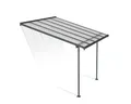 Canopia by Palram Terrassenüberdachung Alu Sierra 3X3.05 Polycarbonat Hohlkammerplatten Pergola 314 x 295 cm Grau zur Überdachung ihrer Terrasse