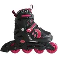 Best Sporting Schlittschuhe Inline Skates Kinder, verstellbar, ABEC 7, grün, türkisblau oder pink schwarz 38 - 41