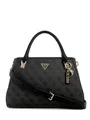 GUESS Damen Noelle Ii Luxury Satchel, Umhängetasche, Kohle-Logo