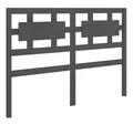 vidaXL Bett Kopfteil Grau 125,5x4x100 cm Massivholz Kiefer (1-tlg)