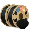 OVERTURE Matte PLA Filament 1.75mm, Matte PLA Rolle 2kg Spule (4.4lbs), Maßgenauigkeit +/- 0.02mm, für 3D Drucker (Schwarz 1kg*2)