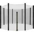 SONGMICS Sicherheitsnetz für Ø 366cm Trampolin 8 Stangen Ersatznetz rundes Schutznetz für Gartentrampolin STN12FT