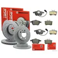 Zimmermann Bremsenset VA + HA Sport Bremsscheiben + Bremsbeläge Skoda VW Audi