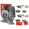 ZIMMERMANN Bremsenset Bremsscheiben + Bremsbeläge vorne + hinten VW TIGUAN GOLF