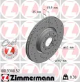 2x ZIMMERMANN Bremsscheibe SPORT Z 100.3300.52 für VW GOLF AUDI SKODA SEAT A1 CC