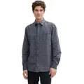 Tom Tailor Herren Langarm Hemd STRUCTURED SLUBYARN Regular Fit Blau Fil A Fil Dobby 31318 XL