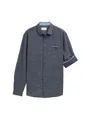 TOM TAILOR Kurzarmshirt Hemd mit Turn-up-Funktion - Regular Fit