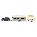 2542, PKW mit Wohnwagen, Figuren und Campingausstattung, 155, Metall/Kunststo...