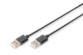 Digitus USB Anschlusskabel, Typ A St/St, 1.0m, USB 2.0 kompatibel, sw AK-300100-010-S