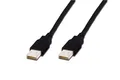 AK-300100-010-S USB Anschlusskabel, Typ A St/St 1.0m, USB 2.0 kompatibel, UL, sw