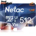 Netac 512GB Micro SD Karte UHS-I A1 C10 bis 90MB/s für Kamera & Handy