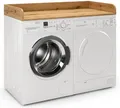 regalik Arbeitsplatte für Waschmaschine und Trockner 12x120x60 cm – Wasserabweisende Abdeckung für Waschmaschine und Trockner, mehr Ablagefläche im Waschraum, Eiche Evoke