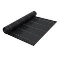 vidaXL Unkrautvlies Unkrautfolie Schwarz 1x50 m PP, (1-St)