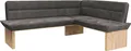 Eckbank OTTO HOME "Beluna Polsterbank, Sitzecke", grau (dunkelgrau, decor wotan eiche), B:210cm H:89cm T:169cm