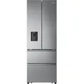 Hisense RF632N4WIE French Door Kühl-Gefrierkombination/ NoFrostPlus/ Inverter-Kompressor/ Wasserspender/ CrispZone/ 200 cm/ Kühlschrank 336 l/ Gefrierschrank 149 l/ 38 dB/ 295 kWh/ Jahr/ Inox-Look [Energieklasse E]