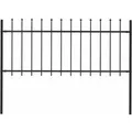 vidaXL Gartenzaun mit Speerspitze Stahl 181 x 80 cm Schwarz 144924