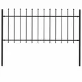 vidaXL Gartenzaun Woerden mit Speerspitze Stahl 181 x 80 cm Schwarz NEU