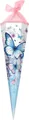 Goldbuch Schultüte 85x19 cm sechseckig Motiv Schmetterlingsgarten Blau Rosa
