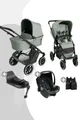 ABC Design Kombi-Kinderwagen Salsa 5 Air 3in1 Aktion inkl. Tulip Babyschale und Adapter, Ab Geburt bis 4 Jahre, mit Wanne, Babyschale, Adaptern und Isofix Base