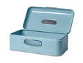 Echtwerk Brotkasten, Retro-Brotbox aus Metall mit Sichtfenster, Platzsparende Aufbewahrungsbox, Brotkorb mit Deckel, hellblau, 42, 5 x 23, 8 x 17 cm