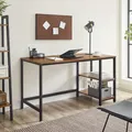 VASAGLE Schreibtisch mit 2 Regale Computertisch 140 x 75 x 60 cm Arbeitstisch LWD55X