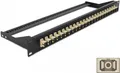 Delock - Patch Panel - Rack montierbar - SC MM X 24 - Schwarz, beige - 1U - 48.3 cm (19")