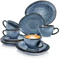 Sänger Kaffeeservice, Blau, Keramik, 4-teilig, 26x34x24.75 cm, kratzfest, Essen & Trinken, Geschirr, Geschirr-Sets, Kaffeeservice