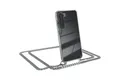 EAZY CASE Handykette 2in1 Metallkette für Samsung Galaxy S23 6,1 Zoll, Hülle mit Kette Metallkette Slimcover Handykette Umhängetasche Silber