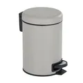 Wenko-Wenselaar GmbH & Co. KG WENKO Kosmetik Treteimer Leman 3 L, herausnehmbarer Einsatz, Hochwertiger Abfalleimer für Badezimmer, WC, Büro und Küche, 1 Stück, Farbe: Taupe, Einsatz: Schwarz 22149100