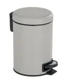 Müllbehälter Wenko Leman 3 l Beige, Fußbetätigung, Metall
