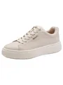 Tamaris Damen Sneaker Low Leder, beige, 36 EU