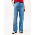 Tommy Hilfiger Weite Jeans Loose Wide Leg Regular Waist mit Tommy Hilfiger Logo-Badge blau 33
