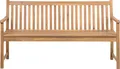 BELIANI Gartenbank hellbraun Akazienholz 160 cm Landhaus Stil