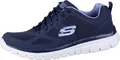 SKECHERS Burns coole Herren Mesh Sneakers navy, weiches Memory Foam Fußbett